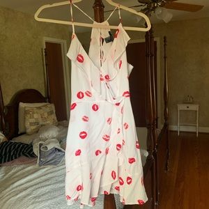 Forever 21 White Kiss Lipstick Dress